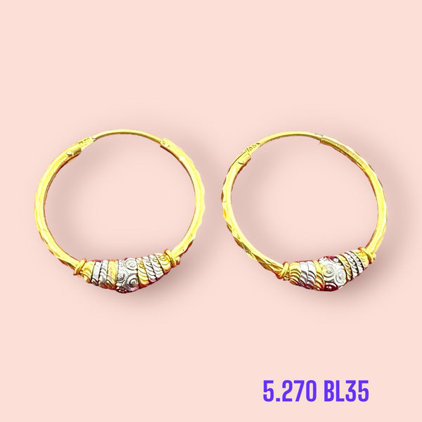 Textured Gold Hoop Earrings